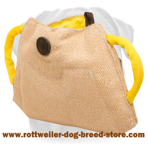 Puppy and Young Rottweiler Bite Builder made of Jute