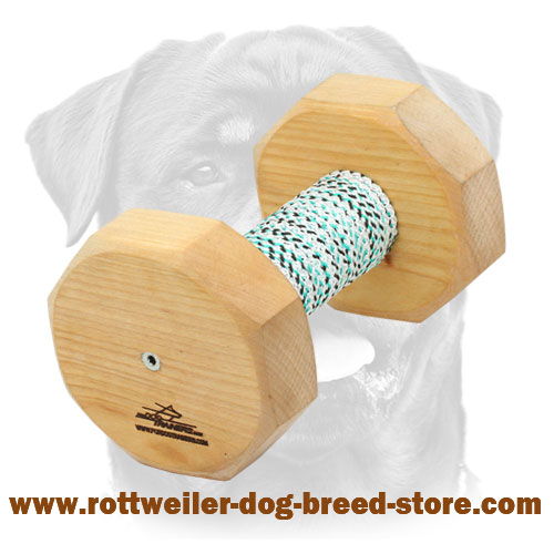 Wooden Dog Dumbbell for Rottweiler - 1000g