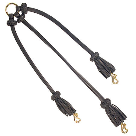 Leather Triple Lead for Rottweiler