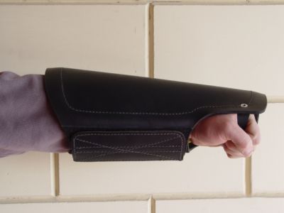 Dog training arm clearance protection