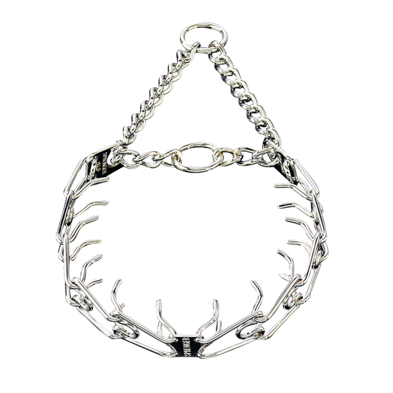 Chrome plated steel Rottweiler dog pinch prong collar - 50045 02 1/6 inch (3.99 mm)