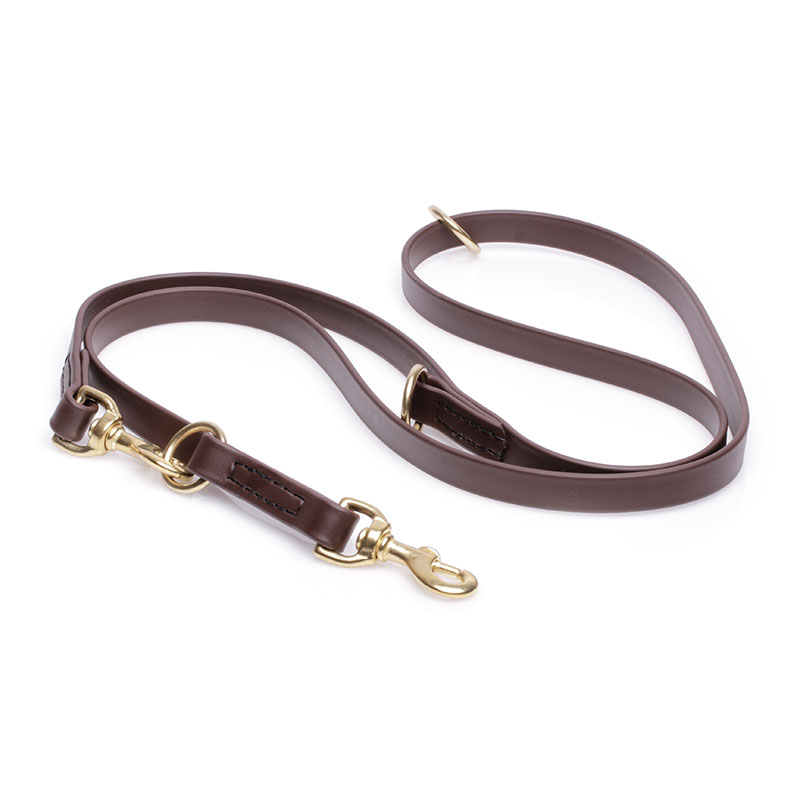 Multipurpose Brown Biothane Rottweiler Leash for over 7 Different Activities