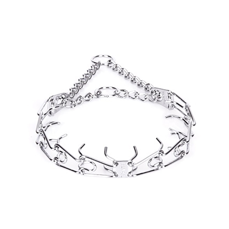 "No Pulling" Herm Sprenger Chrome Plated Steel Pinch Prong - 1/8 (3 mm) Wire Gauge