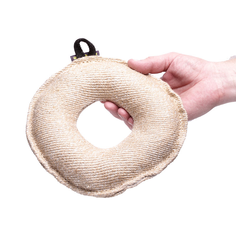 Super Strong Donut Shaped Puppy Jute Bite Tug (8.6 inches diameter) - Click Image to Close