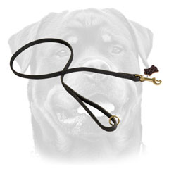 Leather Dog Leash With     Brass HardwareFor Rottweiler 