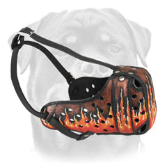 Well-made hand painted dog muzzle