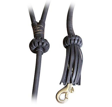 Rolled Leather Dog Leash 4 foot Round lead for Rottweiler