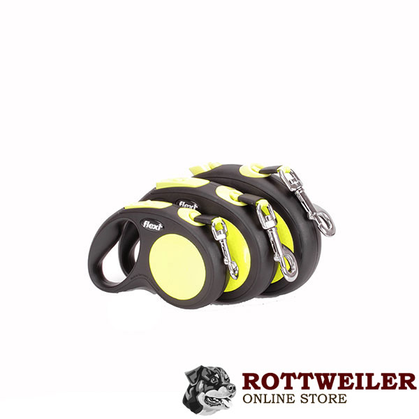 Retractable Lead with Easy-to-unlock Reliable Chrome Plated Snap