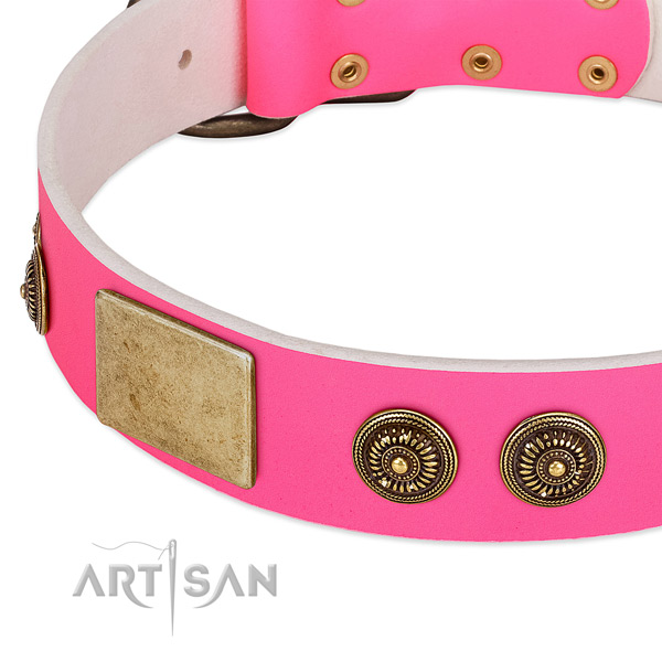 Easy adjustable dog collar handcrafted for your stylish dog
