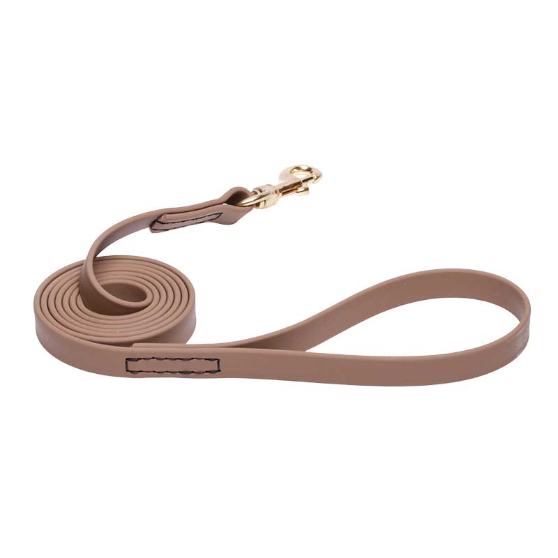 Khaki Waterproof Rottweiler Leash Made of Biothane