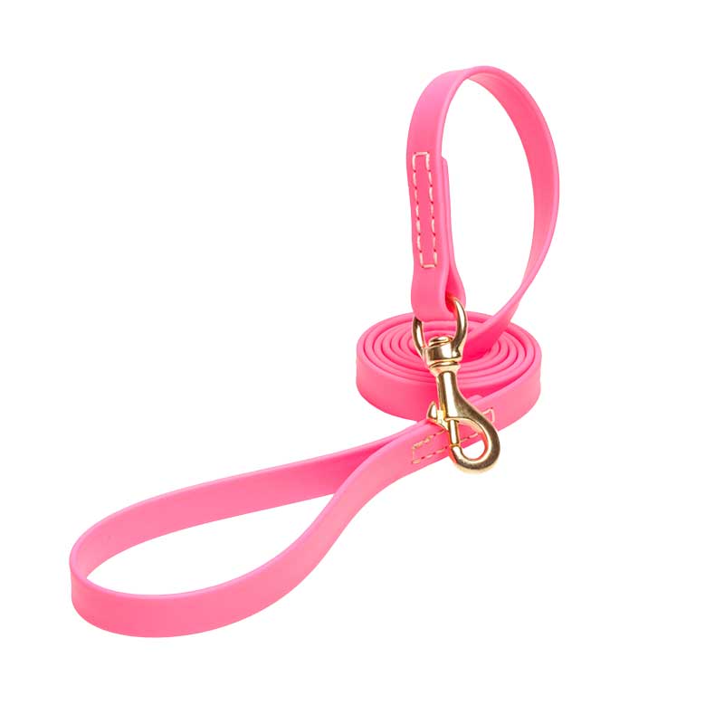 Pink Waterproof Rottweiler Leash Made of Biothane