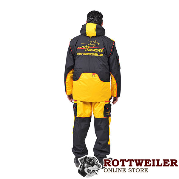 Membrane Material Training Bite Suit with a Few Pockets