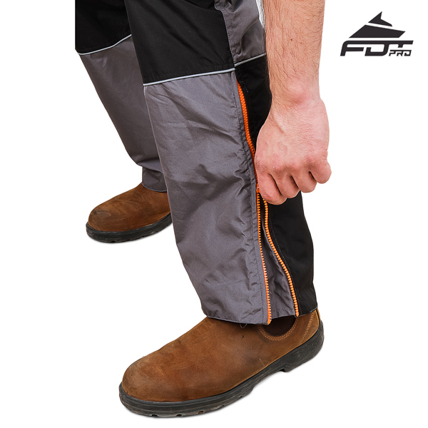 Top Notch Grey Color Sporting Pants with Orange Trim for Everyday Activities