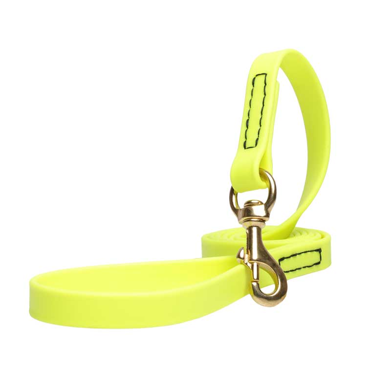 Yellow Waterproof Rottweiler Leash Made of Biothane